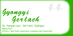gyongyi gerlach business card