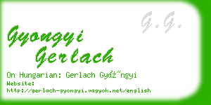 gyongyi gerlach business card